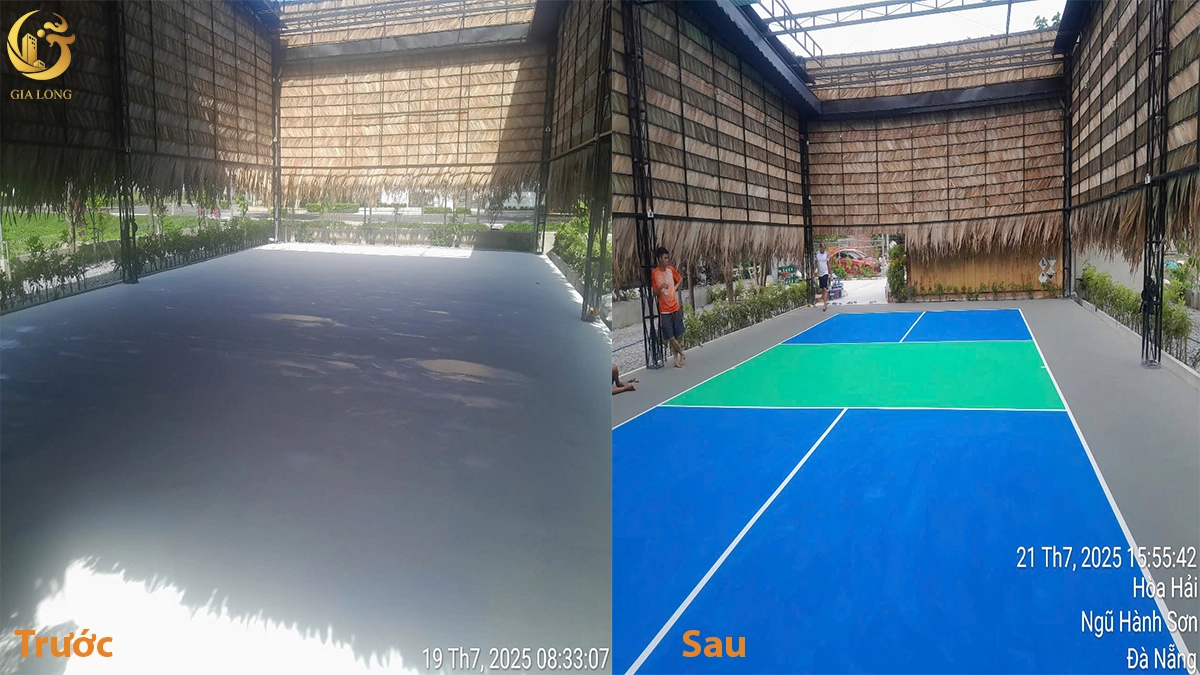 Dự án thi công sơn sân Pickleball tại Đà Nẵng