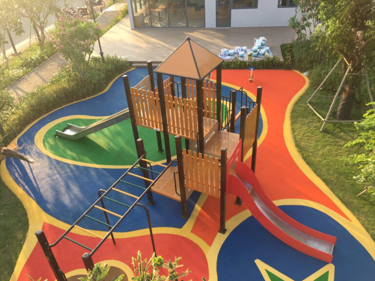 Thi công sàn cao su EPDM sân chơi trẻ em