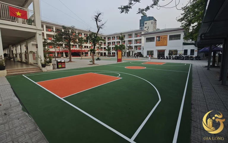 Sân bóng rổ được thi công bởi Gia Long