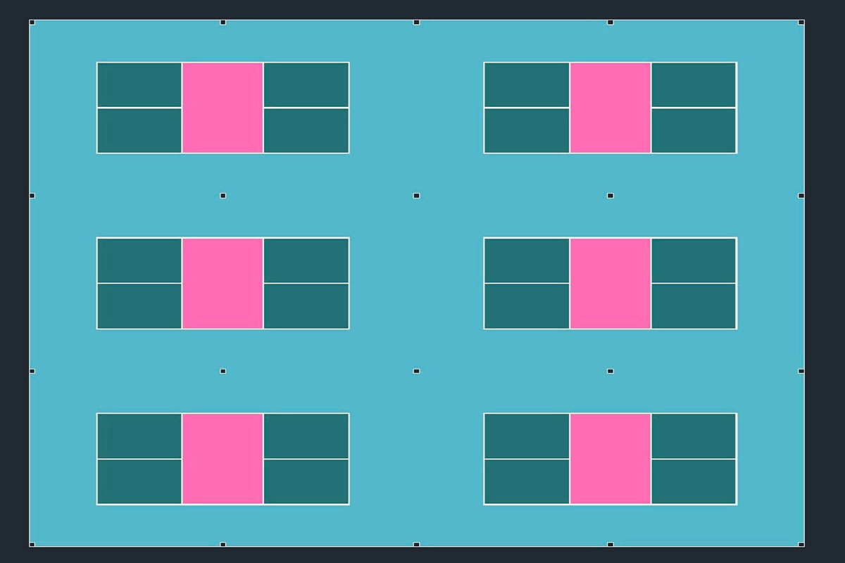 Bản vẽ thiết kế sân Pickleball tại SVĐ Đồ Sơn