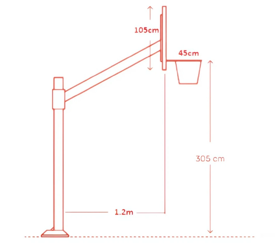 Bản vẽ trụ rổ