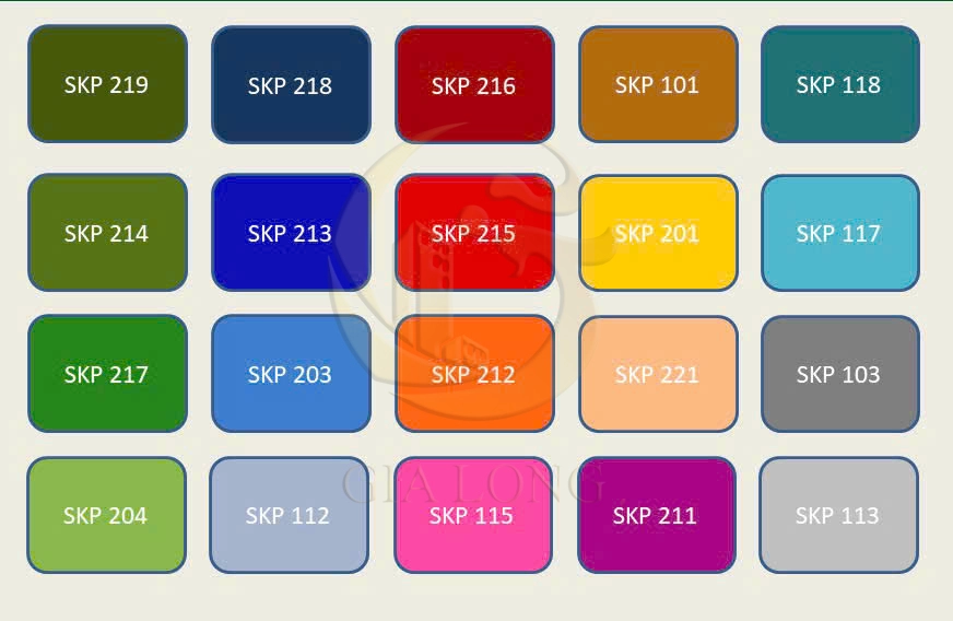 Bảng màu gợi ý cho sơn sân tennis