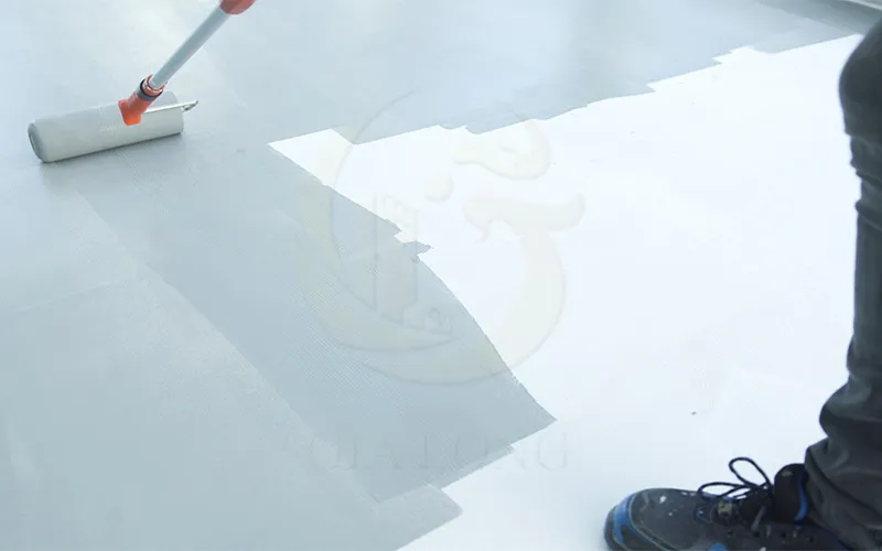 Bề mặt sơn Epoxy hệ lăn cận cảnh