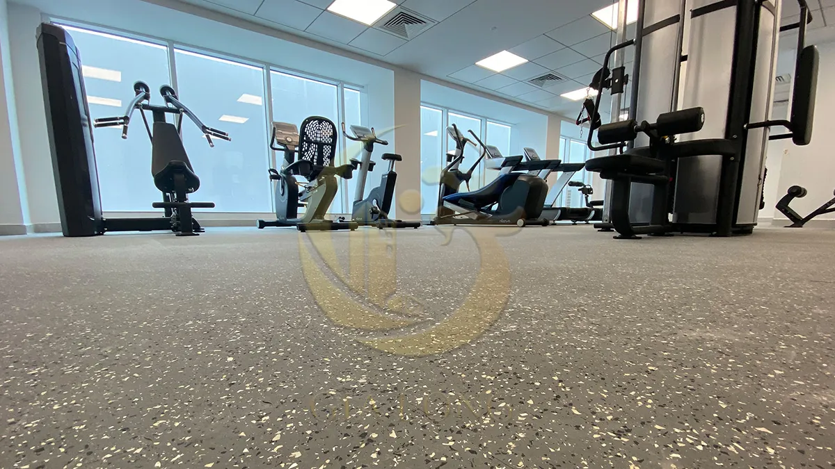 Sàn cao su phòng gym – khu free weight và cardio